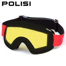 POLISI Professional Winter Skiing Snow Goggles Snowboard Glasses Double Layer Lens Anti-Fog Ski Eyewear,Yellow Lens 2024 - buy cheap