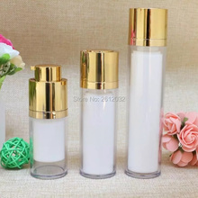 Gold silver Pump Head Rotating Cosmetic Bottle Double Lifting Vacuum Bottle Lotion Bottle Color 15ml 30ml 50ML  F20171884 2024 - buy cheap