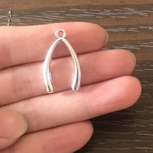 12PCS DIY Charm Wish Bone Charm Zinc Alloy Pendant Charm for Bracelet Necklace Earring Zipper Pulls Bookmarks Jewelry Making 2024 - buy cheap