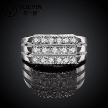 2016 Hot sell Chrismas gift Wholesale silver plated ring fashion jewelry,Three Rows Stone ring SMTR143 2024 - buy cheap