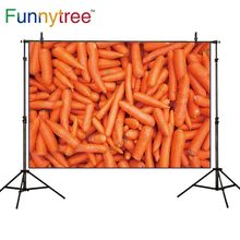 Funnytree backgrounds for photography studio real carrot Easter for rabbit nature farm child backdrop photobooth photocall 2024 - buy cheap