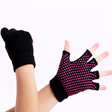 1Pair Unisex sports Cotton Breathe Non-slip Sweat Absorbent Half Finger Training Gloves Fitness Yoga Glove Fingerless Protecter 2024 - buy cheap