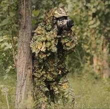 Hunting clothes New 3D maple leaf Bionic Ghillie Suits Yowie sniper birdwatch airsoft Camouflage Clothing jacket and pants 2024 - купить недорого