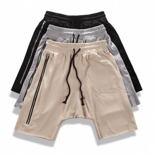 Shorts saruel masculinos, moda hip hop, estilo high street, casual, short, masculino, placa de algodão, bermuda, virilha, venda imperdível 2024 - compre barato