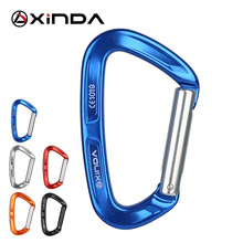 XINDA Professional Top Quality 25KN Rock Climbing Straight Quickdraw Spring-loaded Gate Aluminum Carabiner Outdoor Kits 2024 - buy cheap