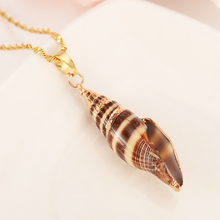 gold lovely natural shell pendantNecklace PNG women Jewelry Charm Pendant necklace Chain Lucky Jewelry girls kids Christmas Gift 2024 - buy cheap