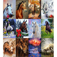 5d Diy Diamond Painting Cross Stitch The Running Horses Crystal Diamond Embroidery Animal rhinestone Mosaic Pictures Needlework 2024 - buy cheap