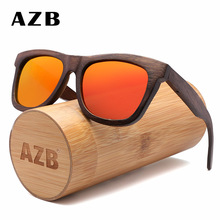 AZB Brand Design Vintage Acetate Wood Sunglasses Polarized Men Wooden Bamboo Sun Glasses UV400 High Quality Eeywear 2024 - buy cheap