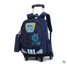 Children wheeled backpack for boys kids Rolling bags with wheels kid School Trolley Bag Travel Trolley School backpack bag Child 2024 - buy cheap