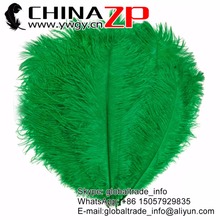 CHINAZP Factory 35-40cm(14-16inch) 200pcs/lot Good Quality Dyed Kelly Green Ostrich Drab Feathers for Mardi Gras 2024 - buy cheap