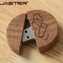 JASTER деревянный Флешка круглый 4 ГБ 8 ГБ 16 ГБ 32 ГБ 64 ГБ USB 2,0 (Бесплатный Пользовательский логотип) Usb флешка карта памяти для фотографа 2024 - купить недорого