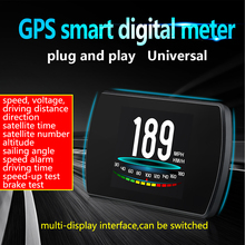 Velocímetro GPS Universal HUD Head-up, ordenador a bordo, velocímetro Digital para coche, herramienta de advertencia de sobrevelocidad de voltaje 2024 - compra barato