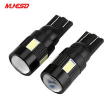 100Pcs T10 W5W 168 194 6SMD 5630 LED Wedge Light Super White Car Side Bulbs Canbus Error Free 12V For Unversail Car 2024 - buy cheap