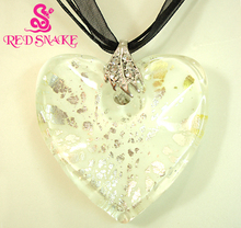 Ожерелье с подвеской в виде сердца из муранского стекла 2024 - купить недорого