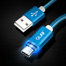 Кабель Micro USB OLAF Быстрый кабель синхронизации данных и зарядки для Samsung S7 S6 Huawei нейлоновые кабели Type-C USB C для Xiaomi Redmi note 7 2024 - купить недорого
