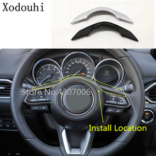 Car Sticker Styling Decoration Steering Wheel Interior Kit Switch Trim Frame Part 1pcs For Mazda CX8 CX-8 2017 2018 2019 2020 2024 - buy cheap