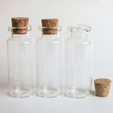 100 x 15ml Empty Glass Bottle with Cork 415cc Cork Stopper Clear Crimp Neck Glass Container Decorative Bottle Craft Bottle 2024 - buy cheap