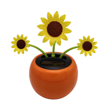 Solar Powered Dancing Flower - Sunflower Office Desk & Car Decor Kids Science Toy Gifts 2024 - купить недорого
