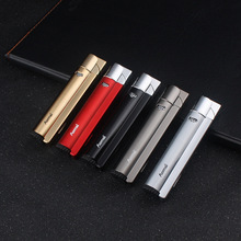 Compact Torch Lighter Strip Gas Butane Inflatable Lighter Jet Windproof Metal Cigar Cigarette Lighter Men Gift 2024 - buy cheap