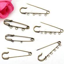 3pcs Bronze Plated 2/3/4/5/6 Hole Brooch Findings Safety Pins Connector Dangle DIY Making Charms Pendant Needle Jewelry C17 2024 - buy cheap