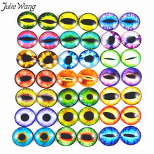 Julie Wang-GEMA de cristal transparente con forma de ojo de dragón, cabujones redondos multicolor opcionales, 6-30mm 2024 - compra barato