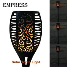 Led a prueba de agua llama parpadeante linterna Solar paisaje jardín césped lámpara Retro farola exterior fuego patio iluminación 2024 - compra barato