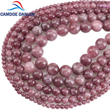 Natural Stone Beads Lepidolite Stone Round Loose Beads Diy Spacer Beads 4 6 8 10 12mm Bracelet Jewelry Making ST183 2024 - buy cheap