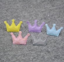 5.4*3.7cm  30pcs/lot  lace crown and star   diy Padded Applique For Children cloth  Headdress Accessories free shipping 2024 - buy cheap