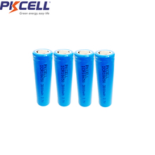 Pkcell-4 pilhas recarregáveis de lítio, kit com 4 peças, ideal para lanternas e escovas de dentes, 3.7v e 3000mah 2024 - compre barato