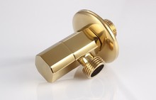 Solid luxury gold Plated Water Faucet Angle Brass Diverter Toilet Valve AG666 2024 - buy cheap