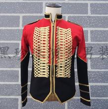 Trajes con diseños de personalidad para hombre, trajes de escenario para cantantes, chaqueta de baile con cuello levantado, vestido Punk de estilo estrella 2024 - compra barato