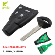 KEYECU New Replacement Remote Key Fob 315MHz / 433MHz PCF7946AT for SAAB 9-3 9-5 2003-2009 P/N: LTQSAAM433TX 2024 - buy cheap