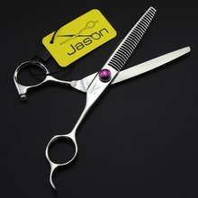 383# 6.0'' 17cm Brand Jason Hairdressing Scissors Japan 440C Barbers Thinning Shears professional Human Hair Scissors 2024 - buy cheap
