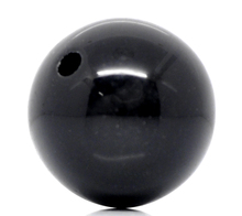 DoreenBeads Acrylic Spacer Beads Ball Black Polished About 20mm( 6/8") Dia, Hole: Approx 2.6mm, 5 PCs 2024 - buy cheap