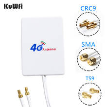 KuWfi 3G/4G LTE антенна 4G Внешние антенны с кабелем 3M для Huawei ZTE 4G LTE роутер модем антенна с TS9/ CRC9/ SMA подключение 2024 - купить недорого