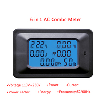 Painel digital ac lcd a, medidor de energia, voltagem, kwh, voltímetro, amperímetro 2024 - compre barato