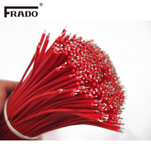 50 pçs/lote 1007-24AWG Tin-Plated PCB Solda Cabo 24AWG 5cm 50mm Fly Jumper Cable Fios Condutores de Estanho Fio Conector