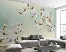 Пользовательские обои Beibehang, элегантная Орхидея, гостиная, спальня, настенная бумага, украшение для дома, фон для телевизора, настенные фрески, 3d обои 2024 - купить недорого