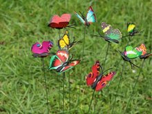 10pcs/set 3D Mode Double  Artificial Butterflies On Sticks Party Wedding Home Decor Garden Plant Yard DIY Craft 2024 - buy cheap