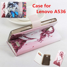 High Quality Leather Case For Lenovo A536 Flip Cover Case With Credit Card Slot For Lenovo A 536 Leather Cover Case Phone Cases 2024 - buy cheap
