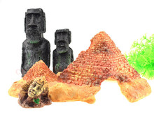 Decoración abstracta de Acuario, estatua de Isla de Pascua, accesorios para acuario, paisajismo del tanque de peces, ornamento 2024 - compra barato