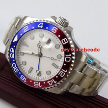 Relógio esterilizado para homens 43mm, mostrador branco azul luminoso, masculino, vidro safira automático, 356 2024 - compre barato