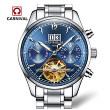 Carnival tourbillon automatic mechanical watch for men Switzerland luxury brand sapphire waterproof skeleton multifunction reloj 2024 - buy cheap