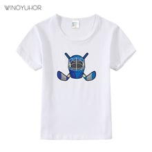 Ice Hockey Player T-Shirt Children Summer Casual Short Sleeves T Shirt Kids Boys Girls Tops Tees Baby Sport Clothes 2024 - buy cheap