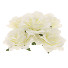 5 peças cabeça de rosas de seda flores artificiais casamento buquê festa decoração diy plantas falsas 2024 - compre barato