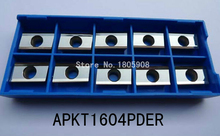 Free Shipping 10 Pcs APKT1604PDER No Coating Aluminum Inserts Cutter Carbide Alloy for Lathe Holder 2024 - buy cheap