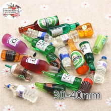 10pcs resin 3D cute kawaii wine/water bottle Cabochon imitation food drink Art Supply Decoration Charm DIY Craft 2024 - buy cheap