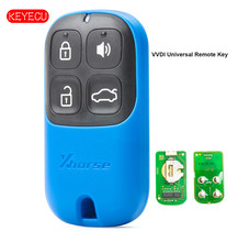 Keyecu 5PCS/Lot XHORSE VVDI Universal Remote Key Fob 4 Button for VVDI Key Tool VVDI2 Blue 2024 - buy cheap