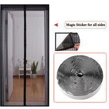 Hands free magnetic mosquito net door screen soft yarn door curtain anti insect fly polyester magnetic screen door 2024 - buy cheap