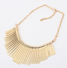 2015 vintage beads choker pendent Joker metal fringe necklace short necklace, European and American fashion necklace accessaries 2024 - buy cheap
